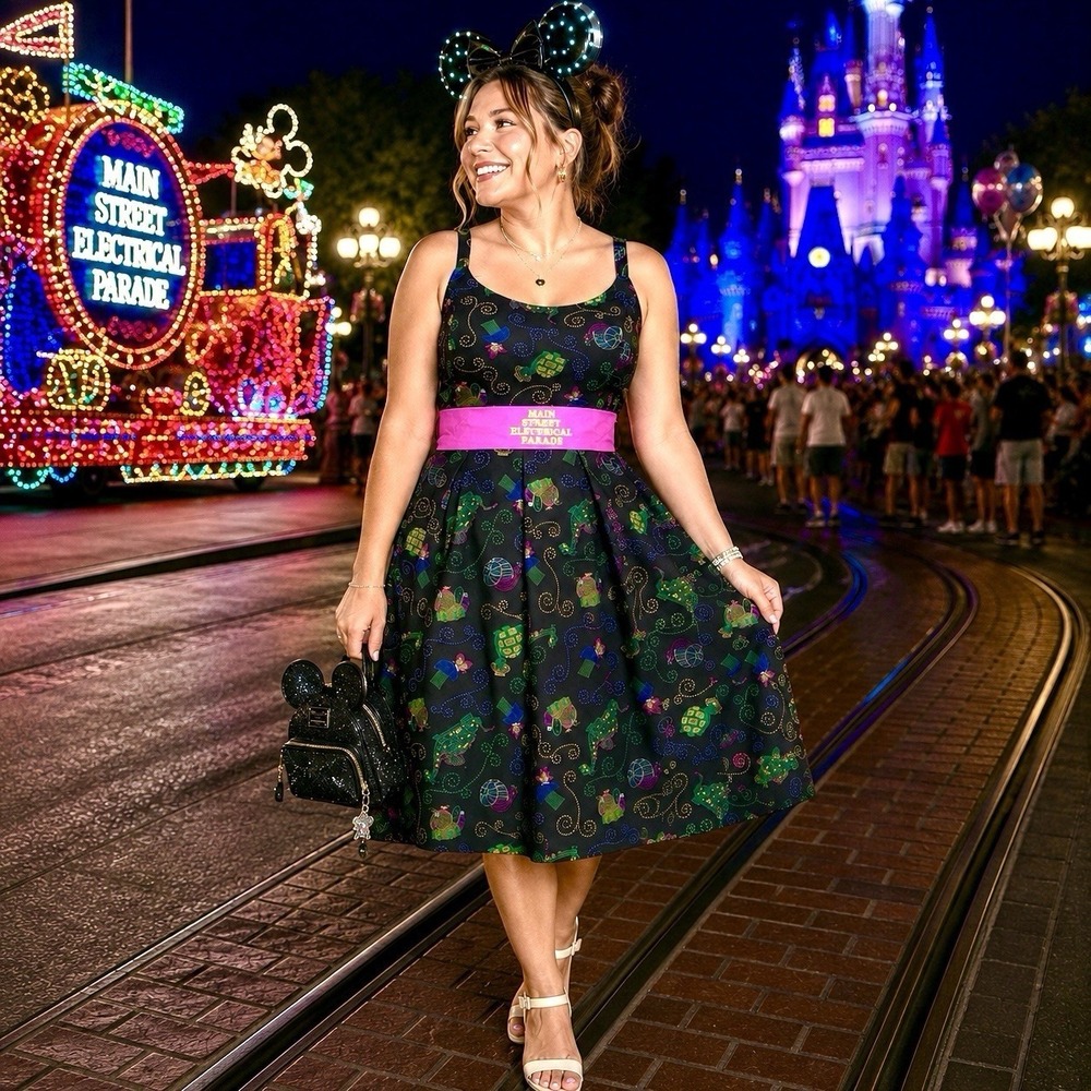 Disney Main Street Electrical Parade Dress Sz M MINT